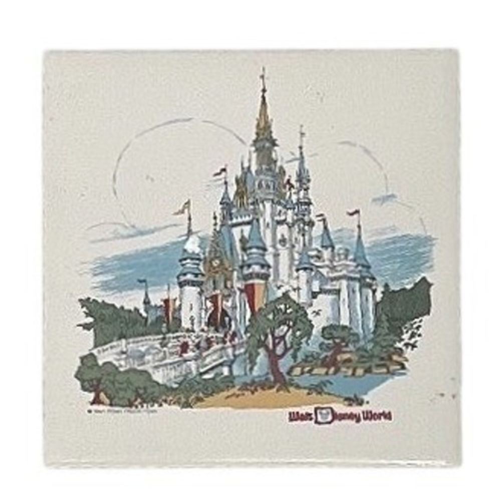 Walt‎ Disney World Cinderella Castle Ceramic Hot Plate Trivet Wall Plaque 6x6